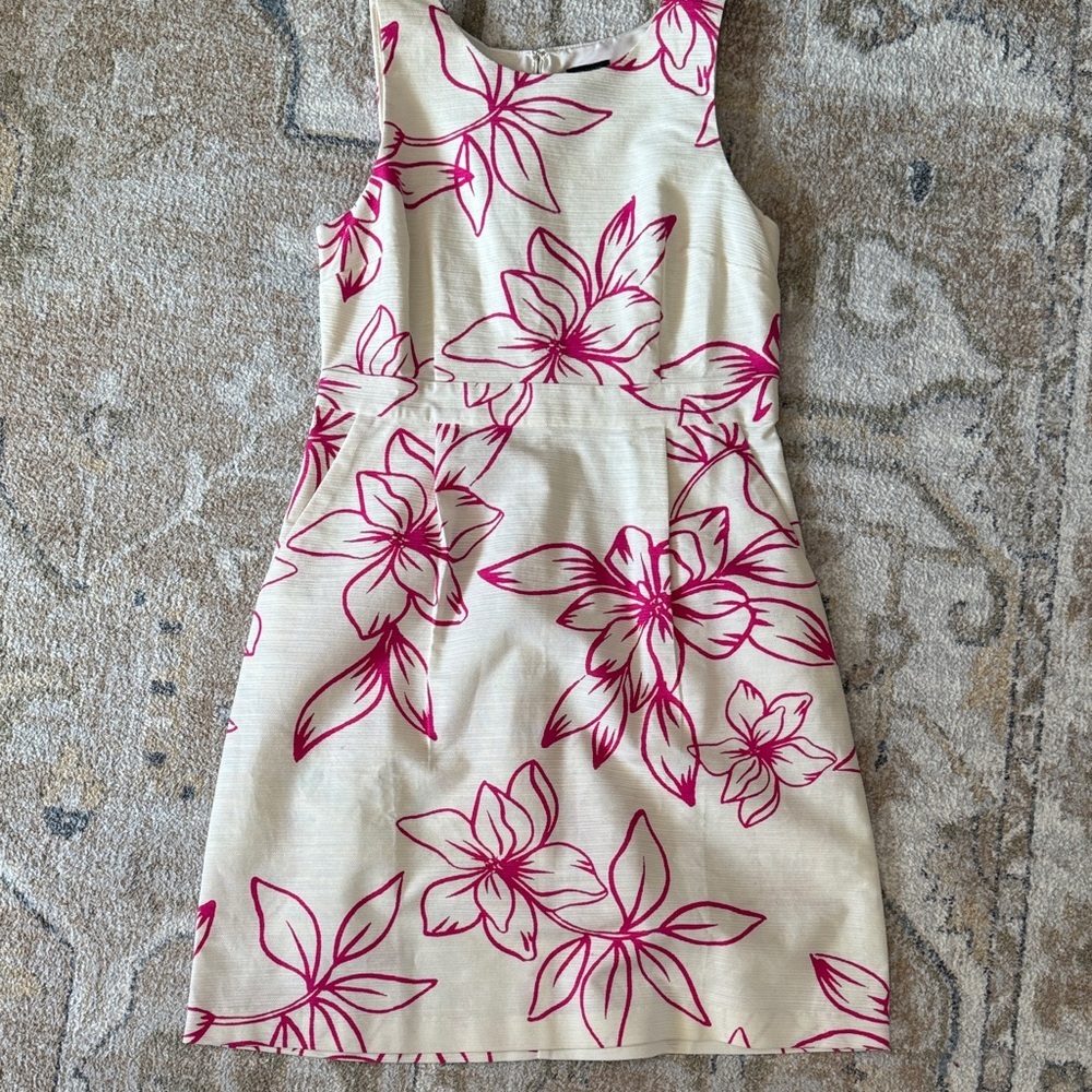 Ann Taylor Floral Dress in Pink and Off-White NWT - Picture 2 of 8